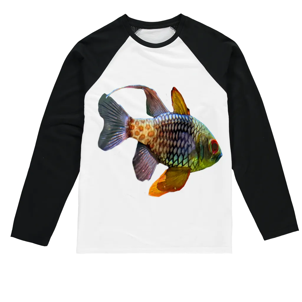 Colored Fish Sublimation Baseball Long Sleeve T-Shirt