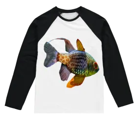 Colored Fish Sublimation Baseball Long Sleeve T-Shirt