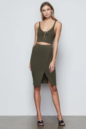 OFF SITE KNIT SKIRT | SAGE001