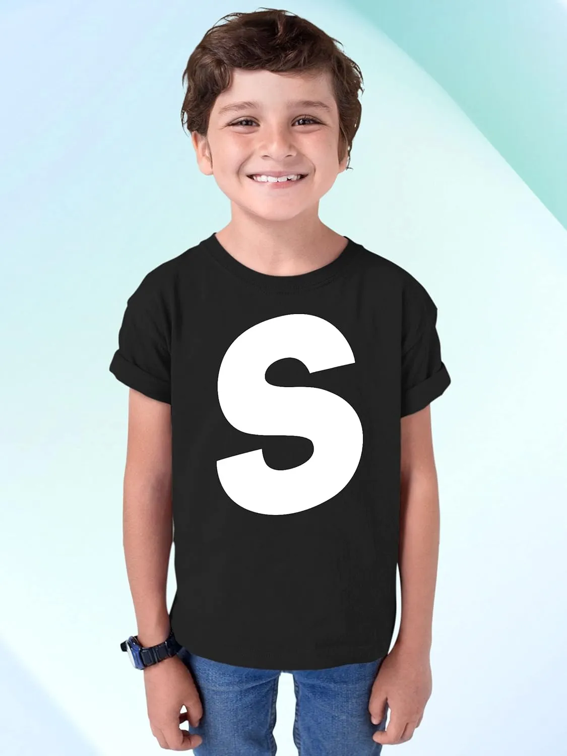 Promotion & Beyond Letter S Halloween Team Group Event Trick Treat Costume Accessory Youth T-Shirt