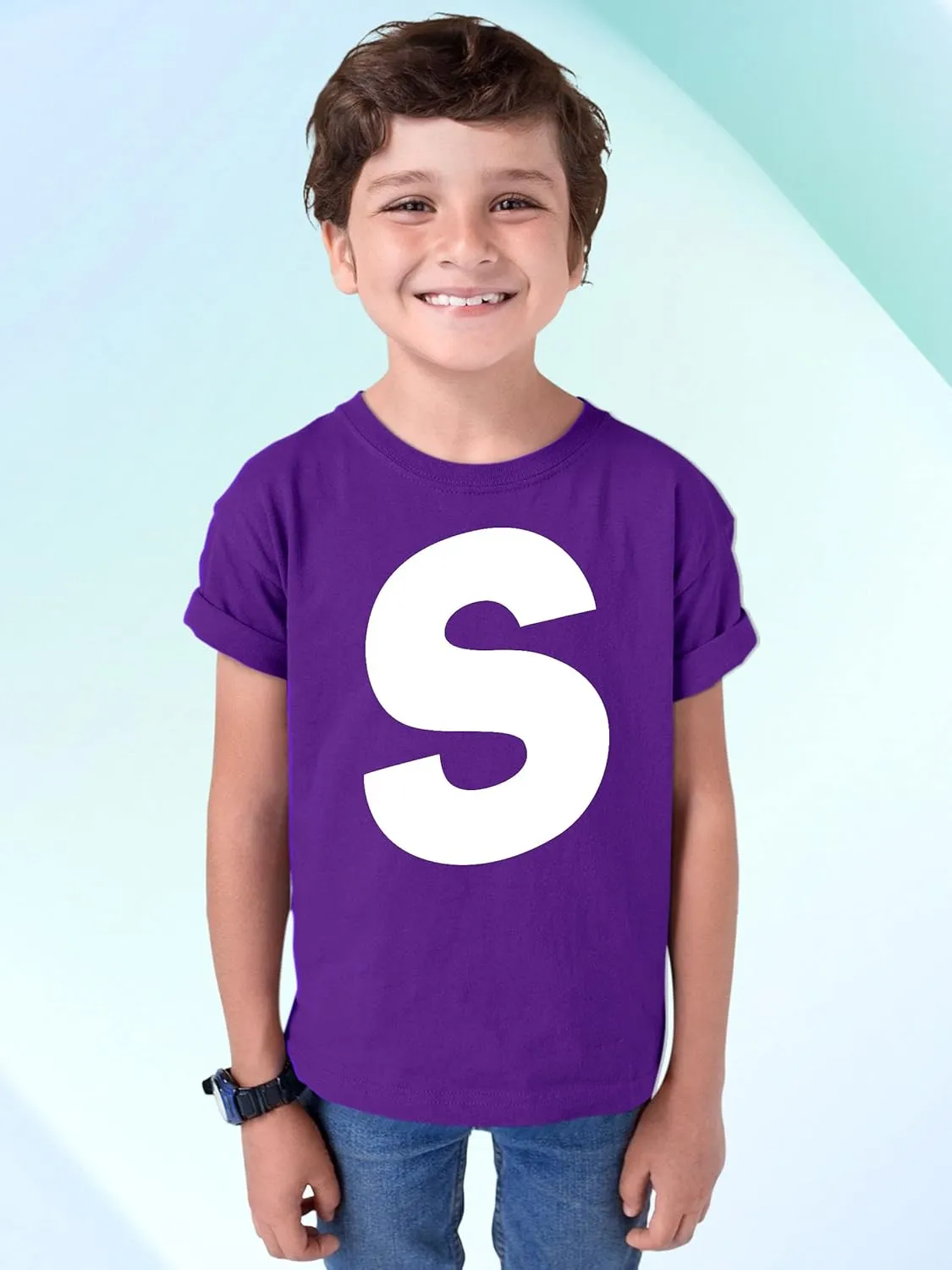 Promotion & Beyond Letter S Halloween Team Group Event Trick Treat Costume Accessory Youth T-Shirt