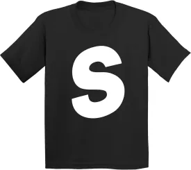 Promotion & Beyond Letter S Halloween Team Group Event Trick Treat Costume Accessory Youth T-Shirt