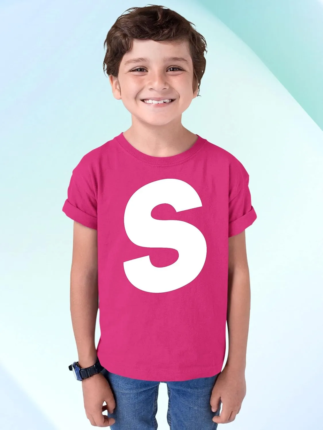 Promotion & Beyond Letter S Halloween Team Group Event Trick Treat Costume Accessory Youth T-Shirt
