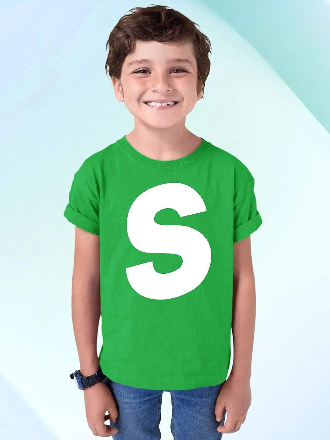 Promotion & Beyond Letter S Halloween Team Group Event Trick Treat Costume Accessory Youth T-Shirt