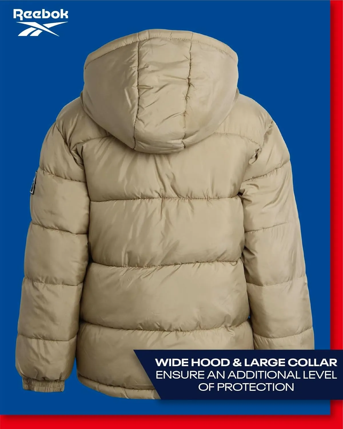 Reebok Boys Winter Coat - Heavyweight Quilted Puffer Snow Parka - Weather Resistant Ski Jacket for Boys (8-20)