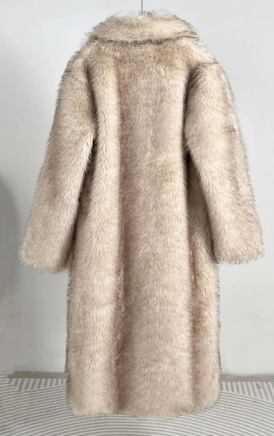 Women's Shaggy Faux Fur Warm Maxi Overcoat Outwear,Fluffy Winter Parka Long Jackets Coats