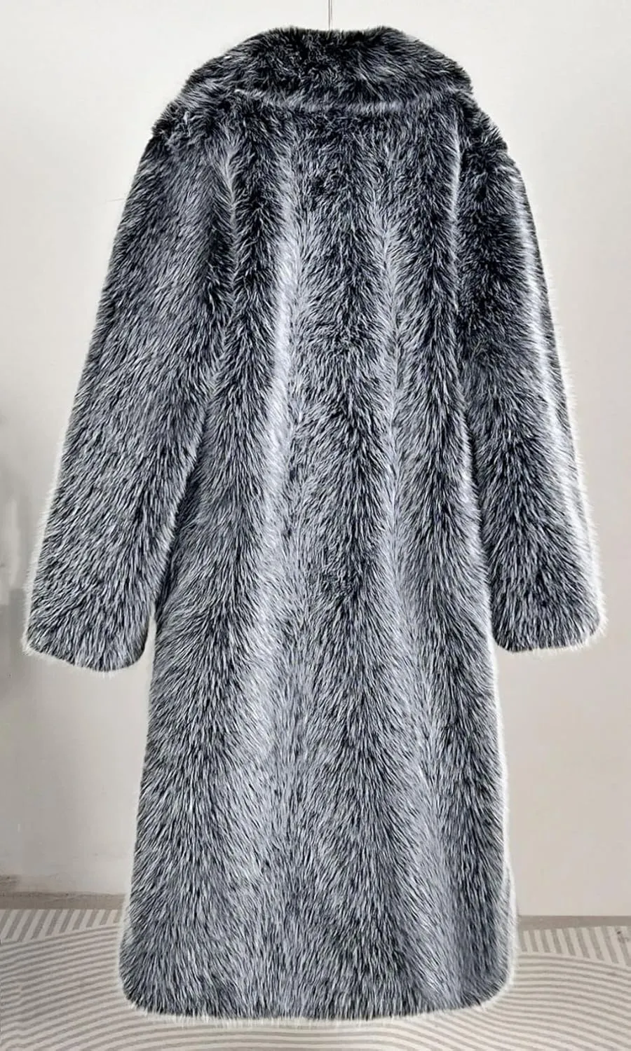 Women's Shaggy Faux Fur Warm Maxi Overcoat Outwear,Fluffy Winter Parka Long Jackets Coats